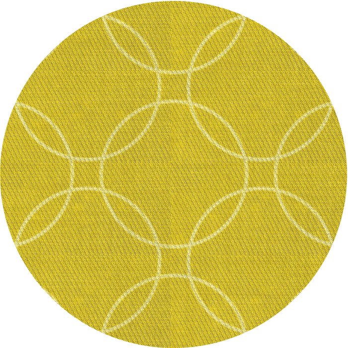 Square Patterned Golden Yellow Rug, pat1185yw