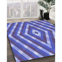 Patterned Amethyst Purple Rug, pat1186blu