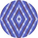 Square Patterned Amethyst Purple Rug, pat1186blu