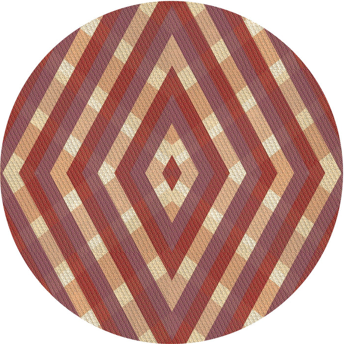 Square Patterned Brown Sand Brown Rug, pat1186brn