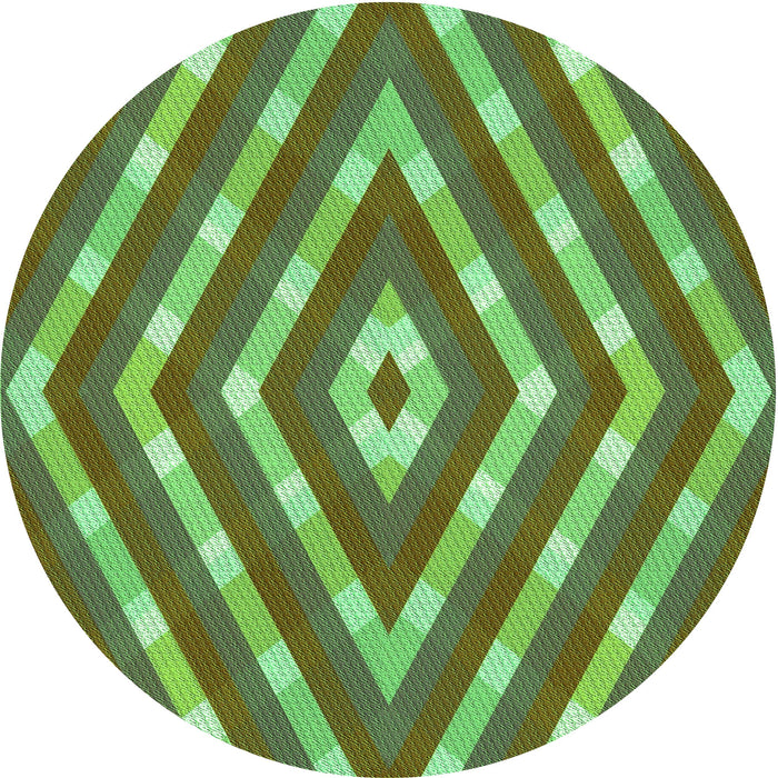 Square Patterned Green Rug, pat1186grn