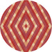 Square Patterned Red Rug, pat1186org