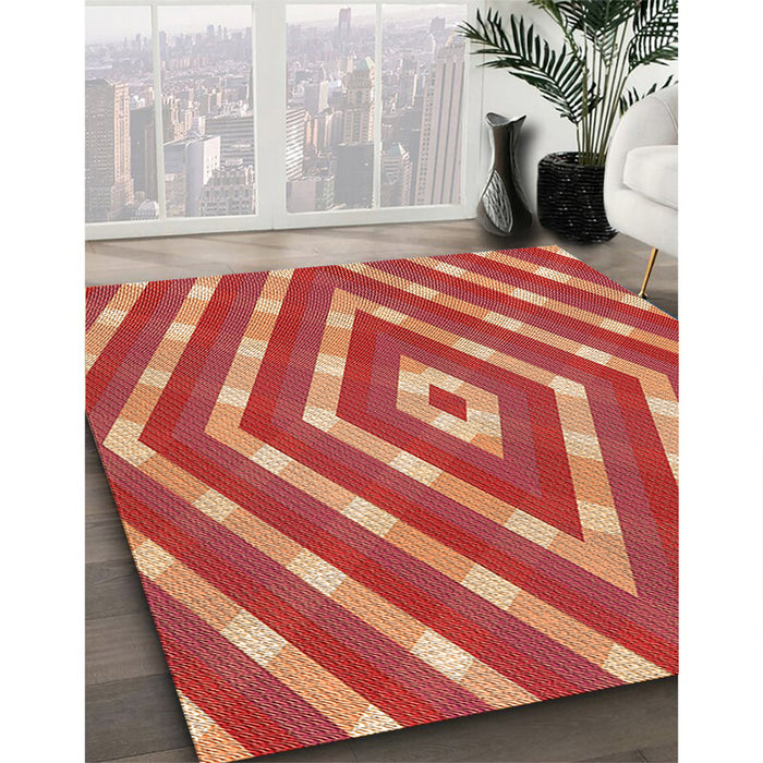 Machine Washable Transitional Red Rug in a Family Room, wshpat1186org