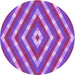 Square Patterned Purple Rug, pat1186pur