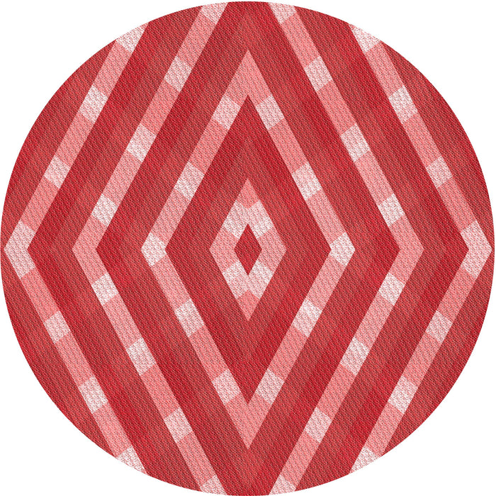 Square Patterned Red Rug, pat1186rd