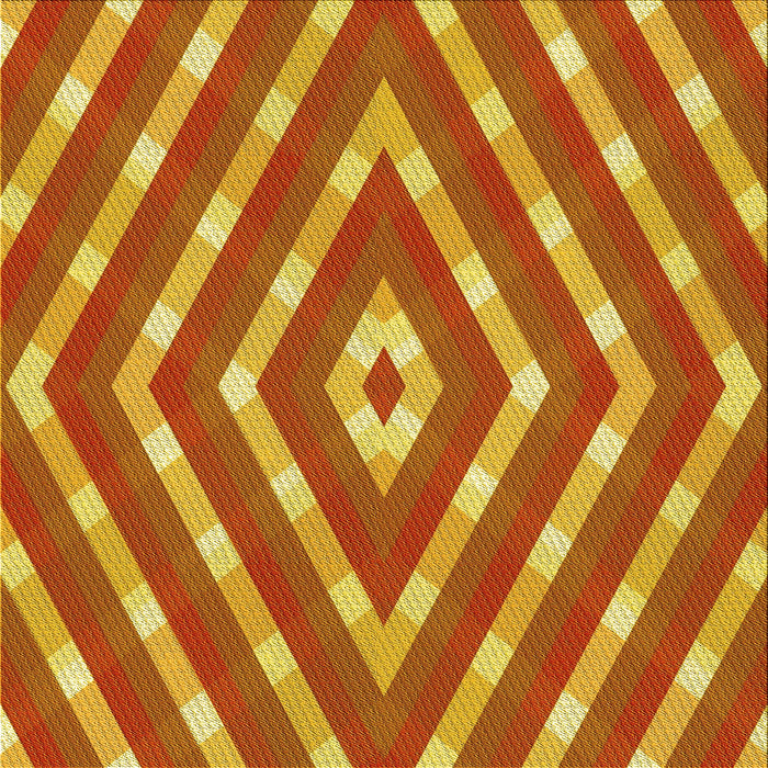 Round Patterned Scarlet Red Rug, pat1186yw