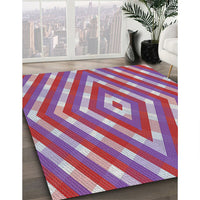 Patterned Burnt Pink Novelty Rug, pat1186