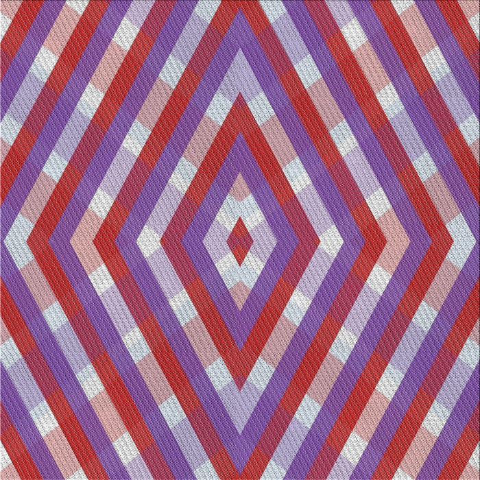 Square Patterned Burnt Pink Novelty Rug, pat1186