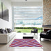 Square Machine Washable Transitional Burnt Pink Rug in a Living Room, wshpat1186