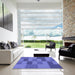 Machine Washable Transitional Blue Rug in a Kitchen, wshpat1187blu