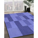 Machine Washable Transitional Blue Rug in a Family Room, wshpat1187blu