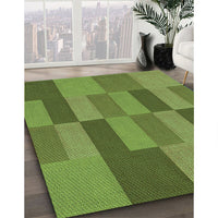 Patterned Seaweed Green Rug, pat1187grn