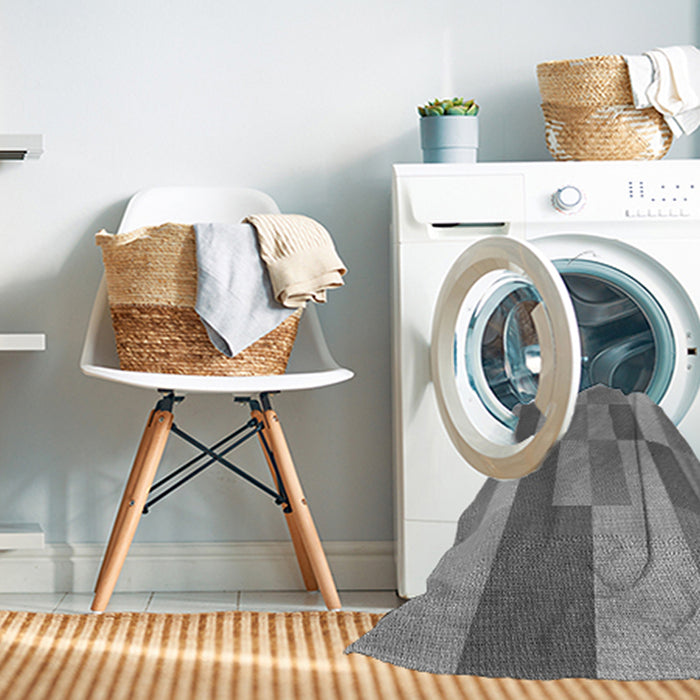 Machine Washable Transitional Gray Rug in a Washing Machine, wshpat1187gry