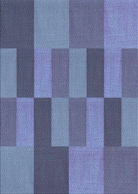 Machine Washable Transitional Deep Periwinkle Purple Rug, wshpat1187lblu