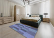 Patterned Deep Periwinkle Purple Rug in a Bedroom, pat1187lblu