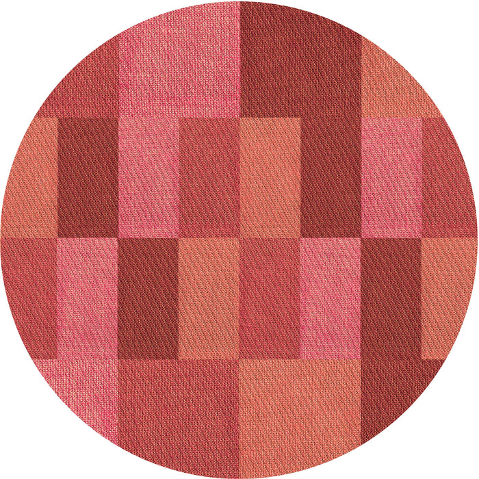 Square Patterned Bright Orange Rug, pat1187org