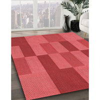 Patterned Red Rug, pat1187rd