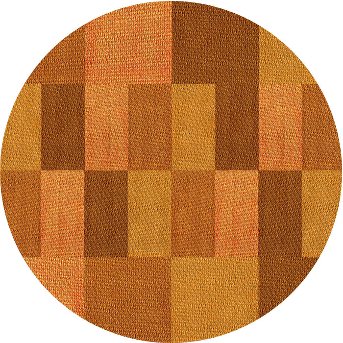 Square Machine Washable Transitional Neon Orange Rug in a Living Room, wshpat1187yw