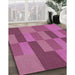 Patterned Hot Pink Novelty Rug in Family Room, pat1187