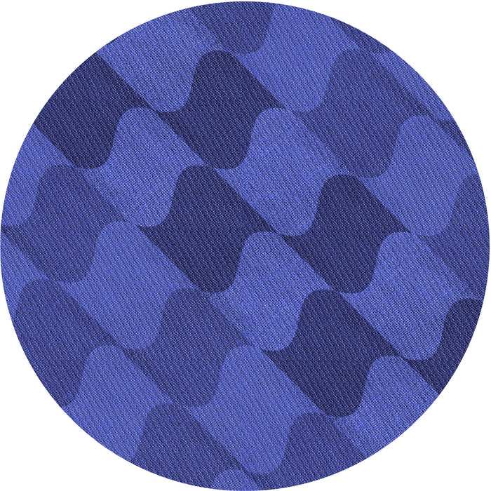 Square Patterned Blue Rug, pat1188blu