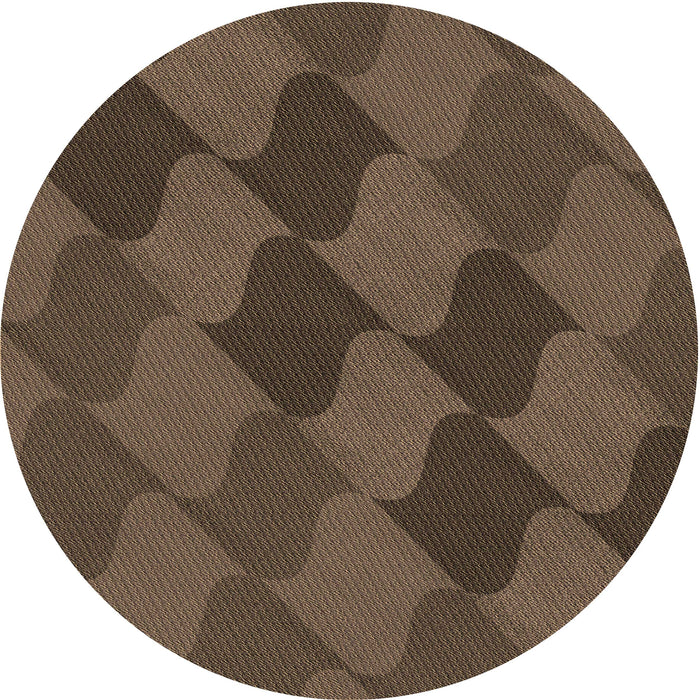 Square Patterned Brown Rug, pat1188brn