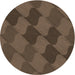 Square Patterned Brown Rug, pat1188brn