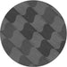 Square Patterned Dark Gray Black Rug, pat1188gry