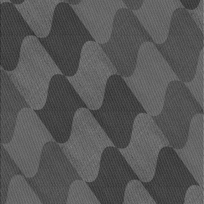Patterned Dark Gray Black Rug, pat1188gry