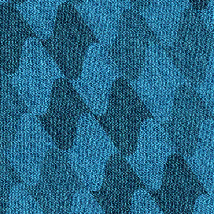 Machine Washable Transitional Blueberry Blue Rug, wshpat1188lblu