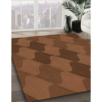 Patterned Red Brown Rug, pat1188org