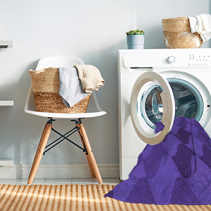 Machine Washable Transitional Amethyst Purple Rug in a Washing Machine, wshpat1188pur