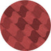 Square Patterned Tomato Red Rug, pat1188rd