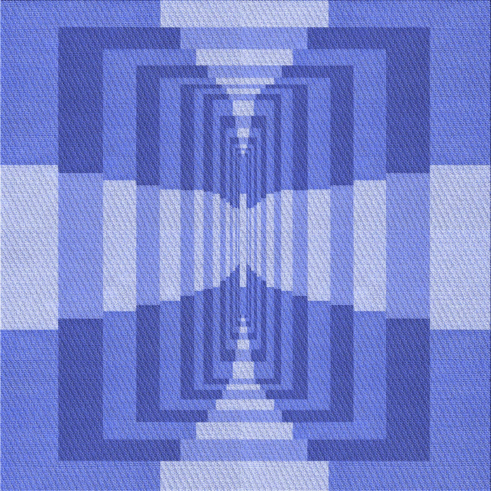 Round Machine Washable Transitional Ocean Blue Rug, wshpat1189blu