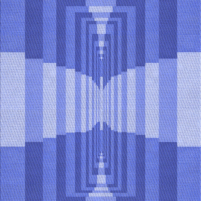 Patterned Ocean Blue Rug, pat1189blu