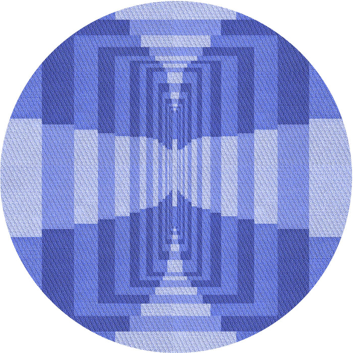 Square Patterned Ocean Blue Rug, pat1189blu