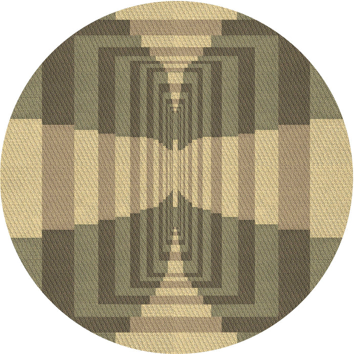 Square Patterned Metallic Gold Rug, pat1189brn