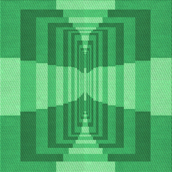 Round Patterned Neon Green Rug, pat1189grn