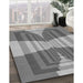 Machine Washable Transitional Ash Gray Rug in a Family Room, wshpat1189gry