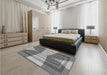 Patterned Ash Gray Rug in a Bedroom, pat1189gry