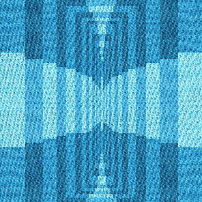 Machine Washable Transitional Neon Blue Rug, wshpat1189lblu