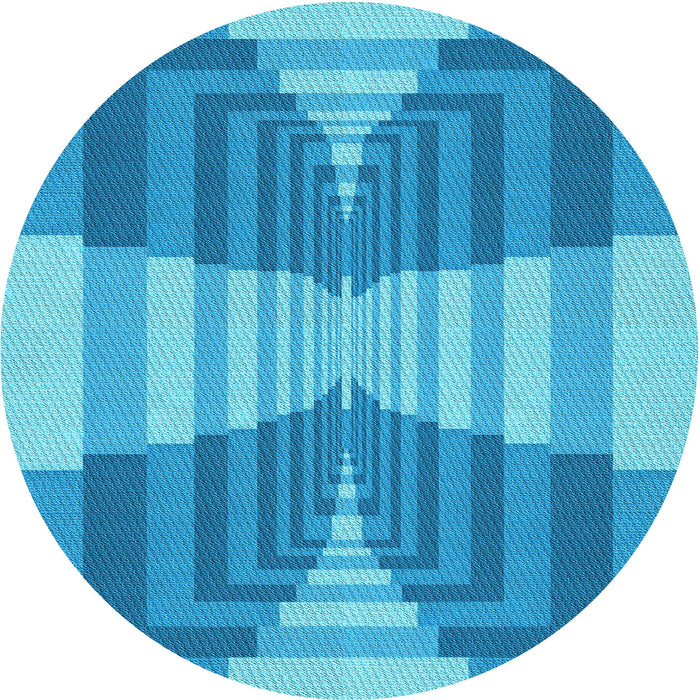 Square Patterned Neon Blue Rug, pat1189lblu