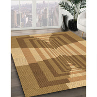 Patterned Yellow Rug, pat1189org