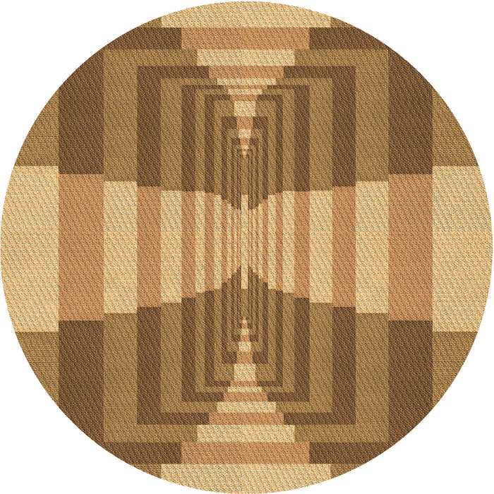 Square Patterned Yellow Rug, pat1189org