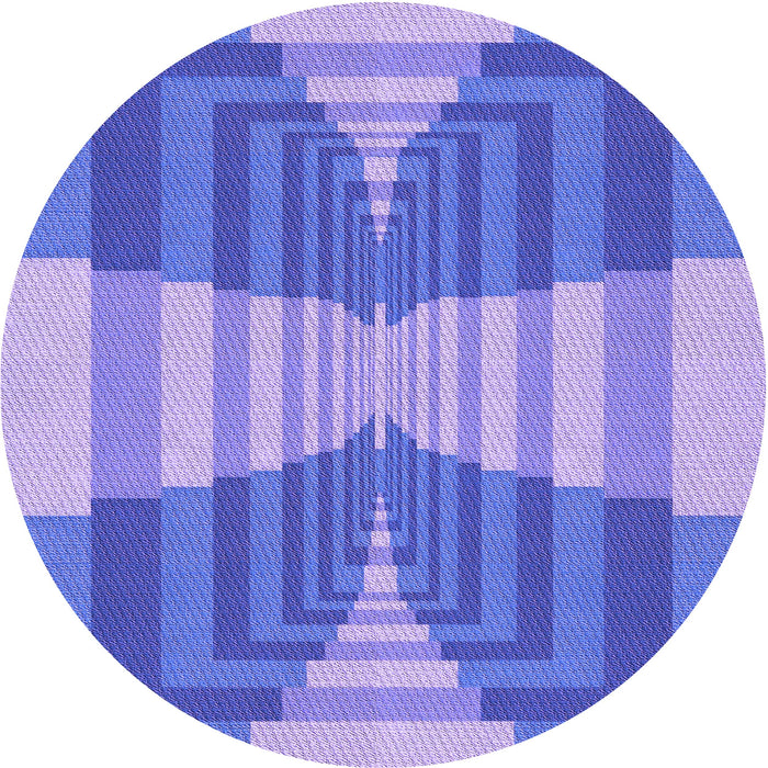 Square Patterned Blue Rug, pat1189pur