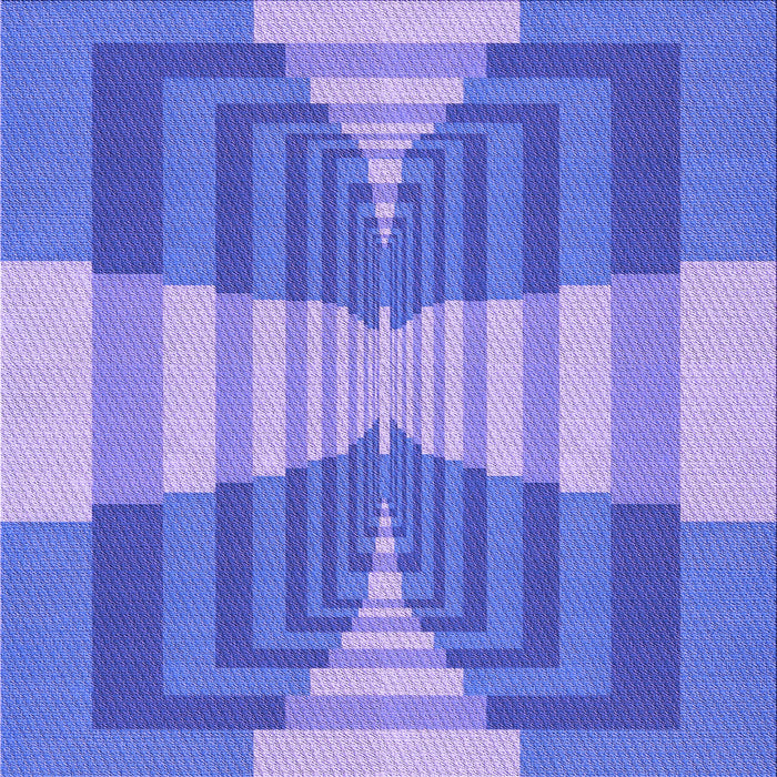 Round Patterned Blue Rug, pat1189pur