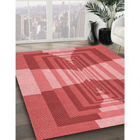 Patterned Red Rug, pat1189rd