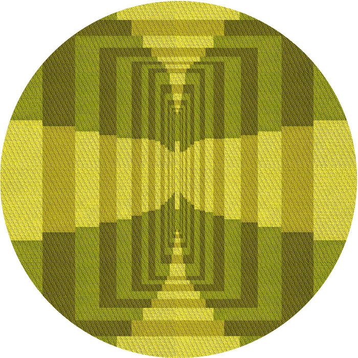 Square Patterned Olive Green Rug, pat1189yw