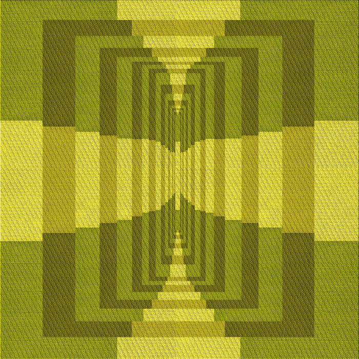 Round Patterned Olive Green Rug, pat1189yw