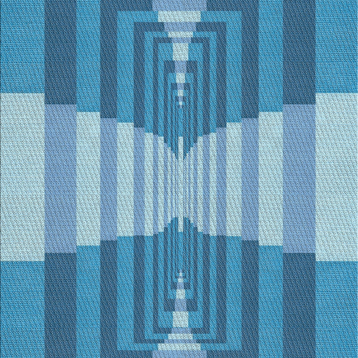 Patterned Blue Novelty Rug, pat1189