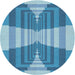 Sideview of Patterned Blue Novelty Rug, pat1189